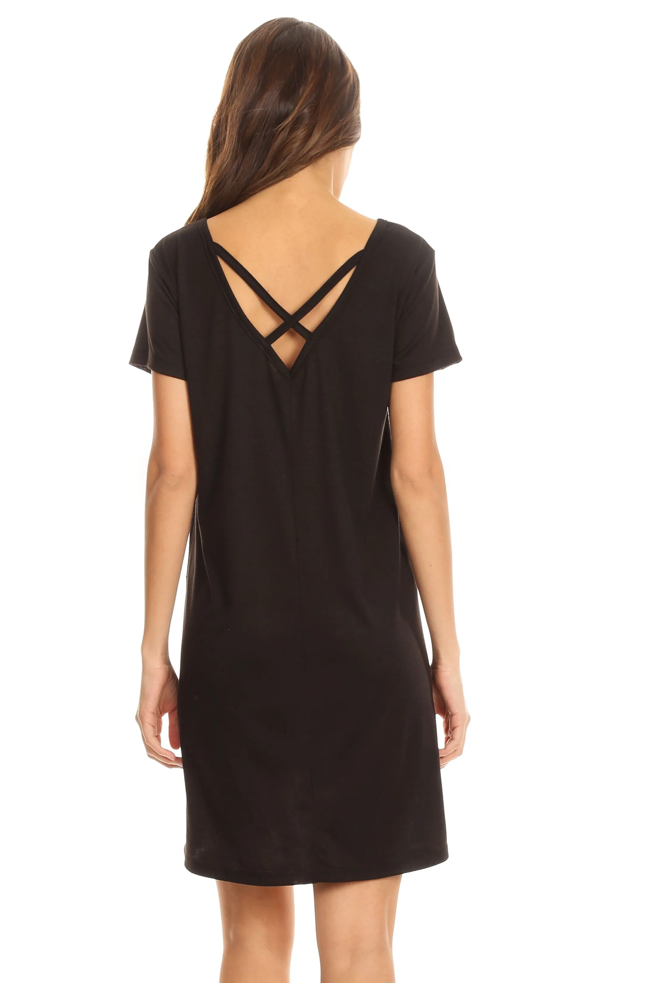 Cross Back T-Shirt Dress