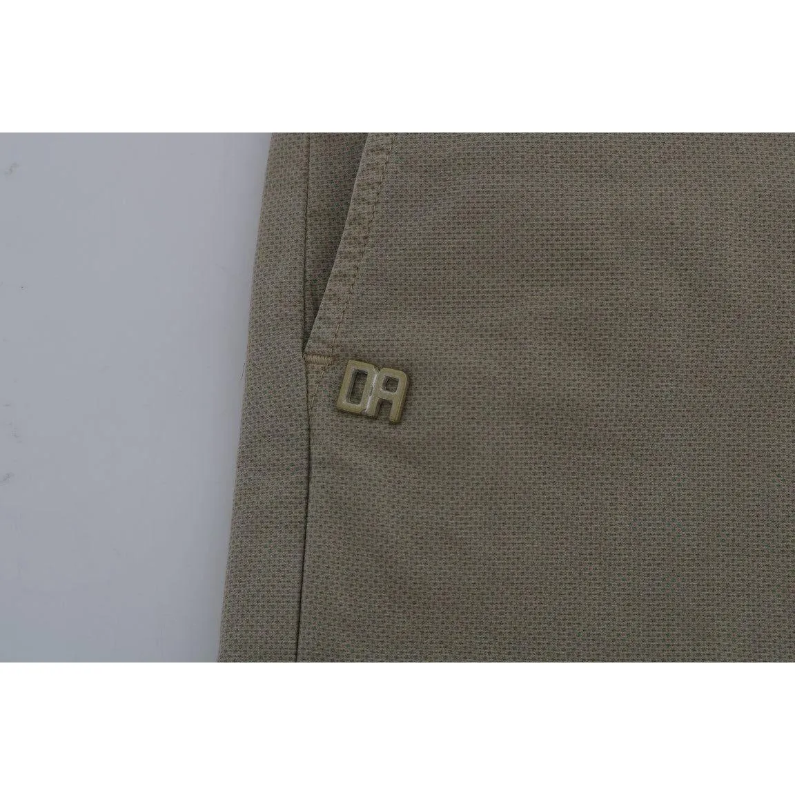 Daniele Alessandrini Beige Slim Fit Chinos for Sophisticated Style