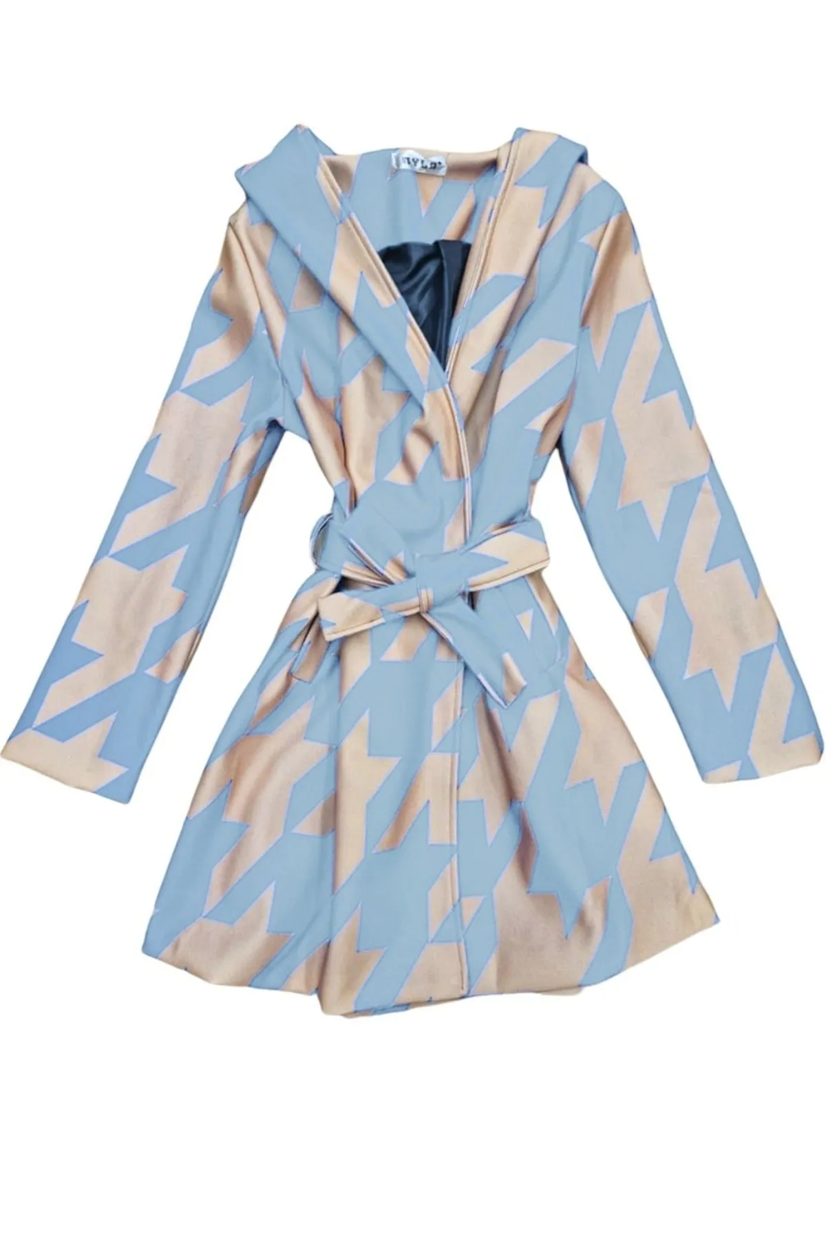 Dogtooth Print Coat