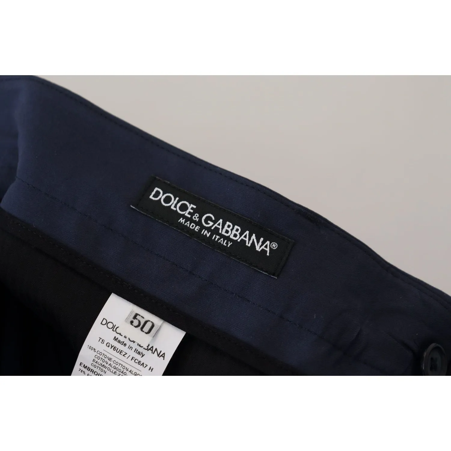 Dolce & Gabbana Chic Slim Fit Chinos in Blue