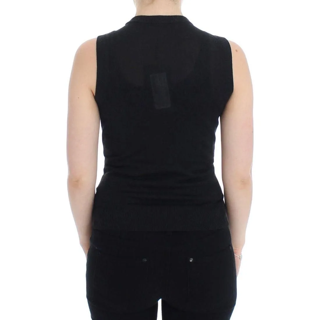 Dolce & Gabbana Elegant Black Sleeveless Pullover Vest