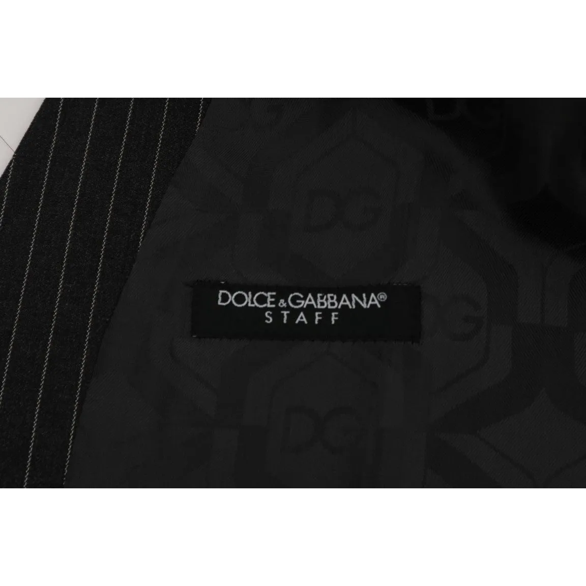 Dolce & Gabbana Elegant Gray Striped Vest Waistcoat