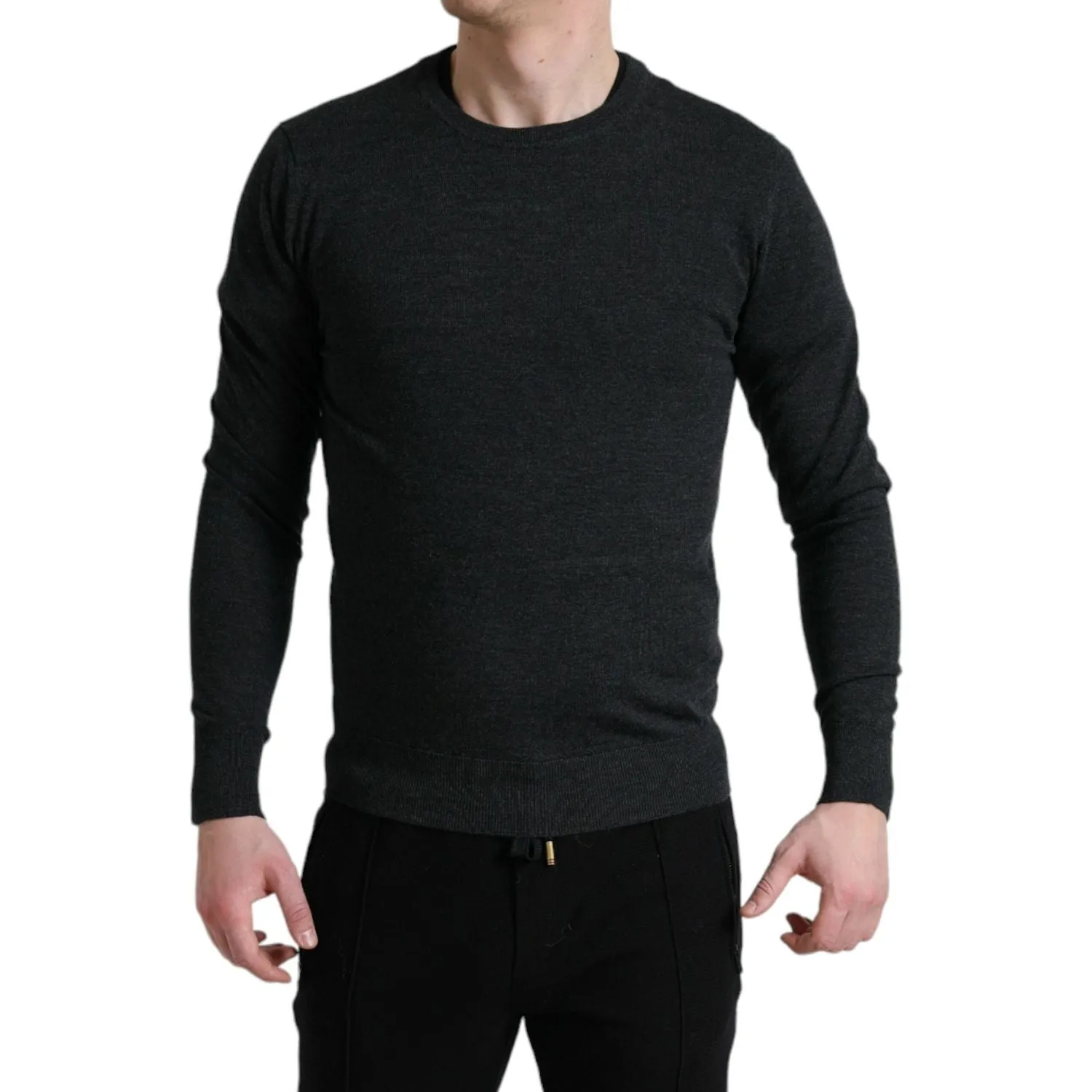 Dolce & Gabbana Elegant Gray Wool Pullover Sweater