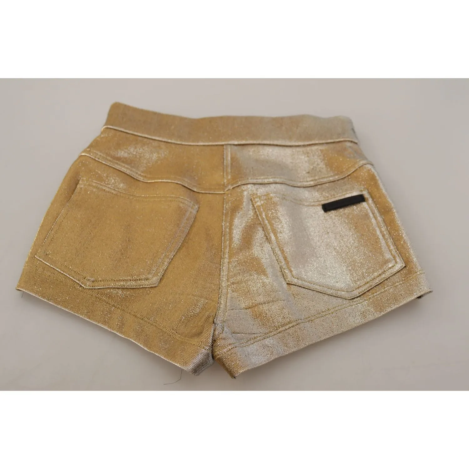 Dolce & Gabbana Gold High Waist Hot Pants Shorts