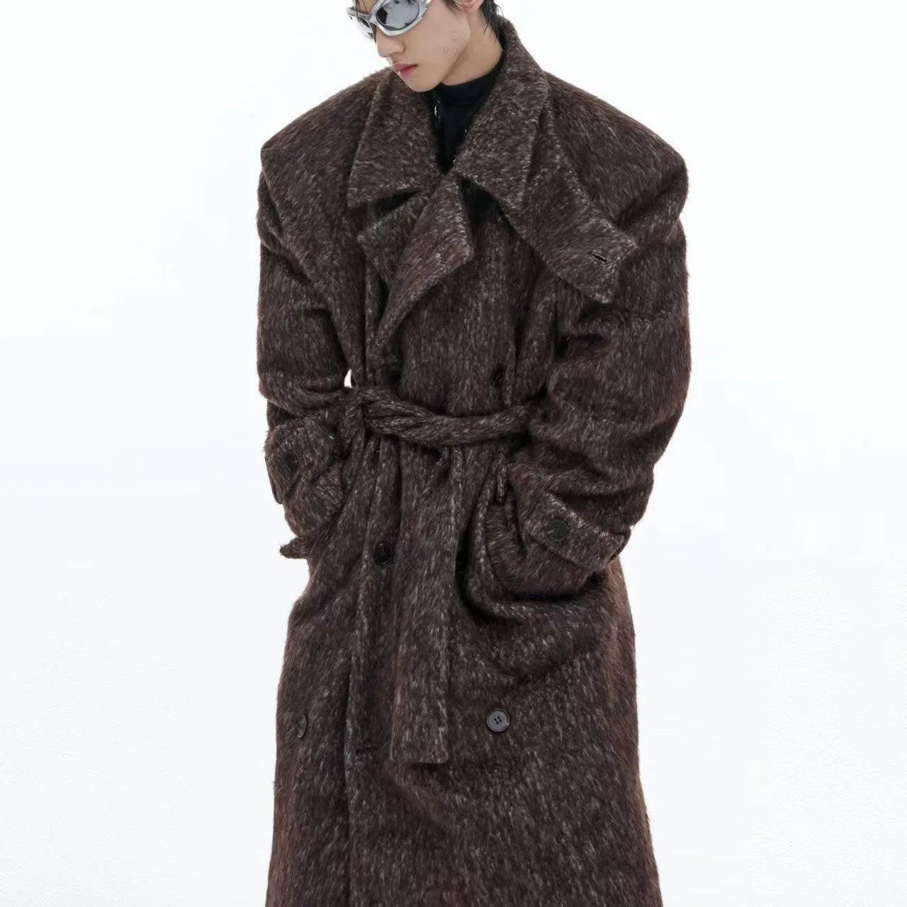 Double Layer Woolen Coat With Thickened Coat