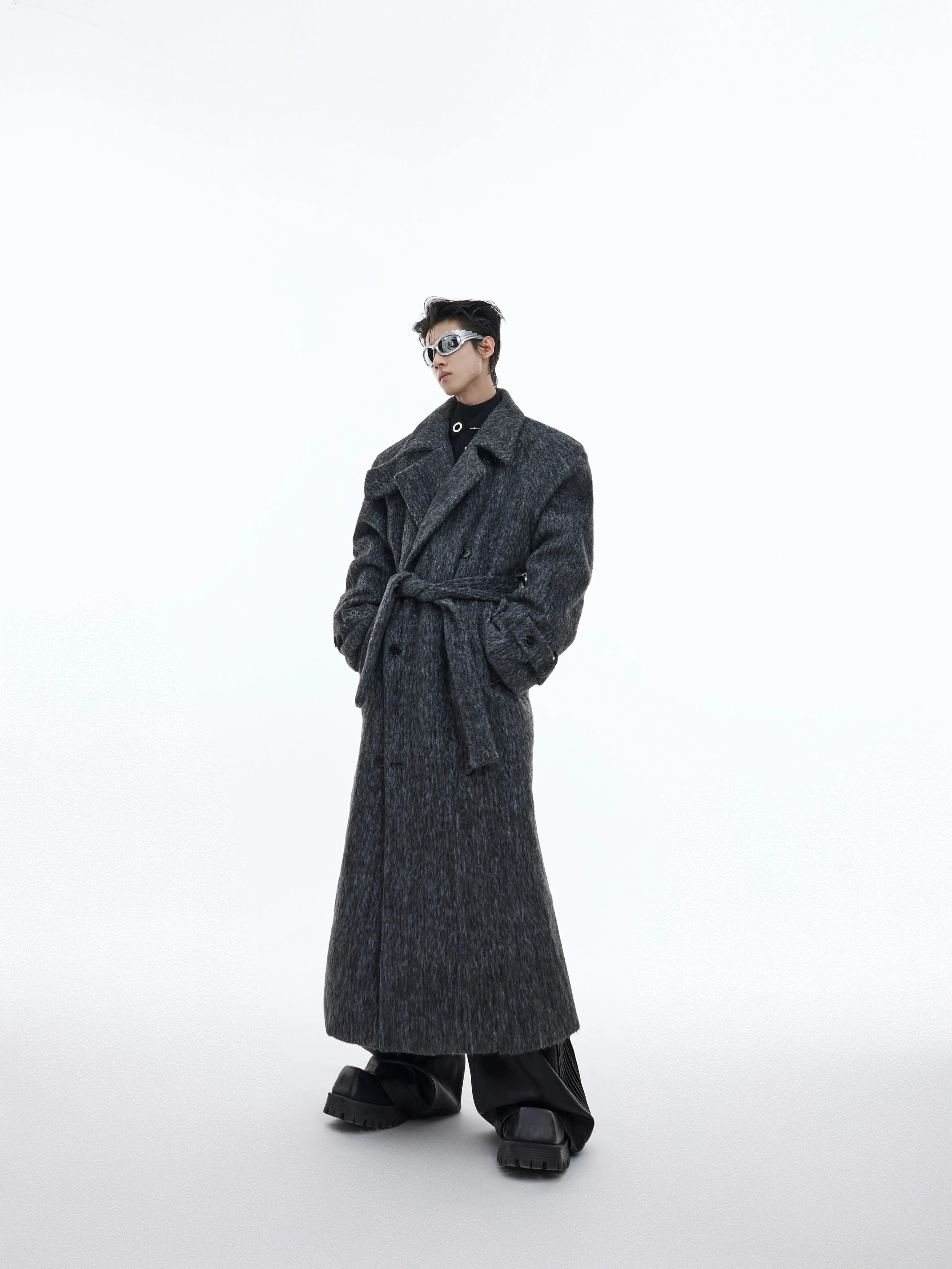 Double Layer Woolen Coat With Thickened Coat