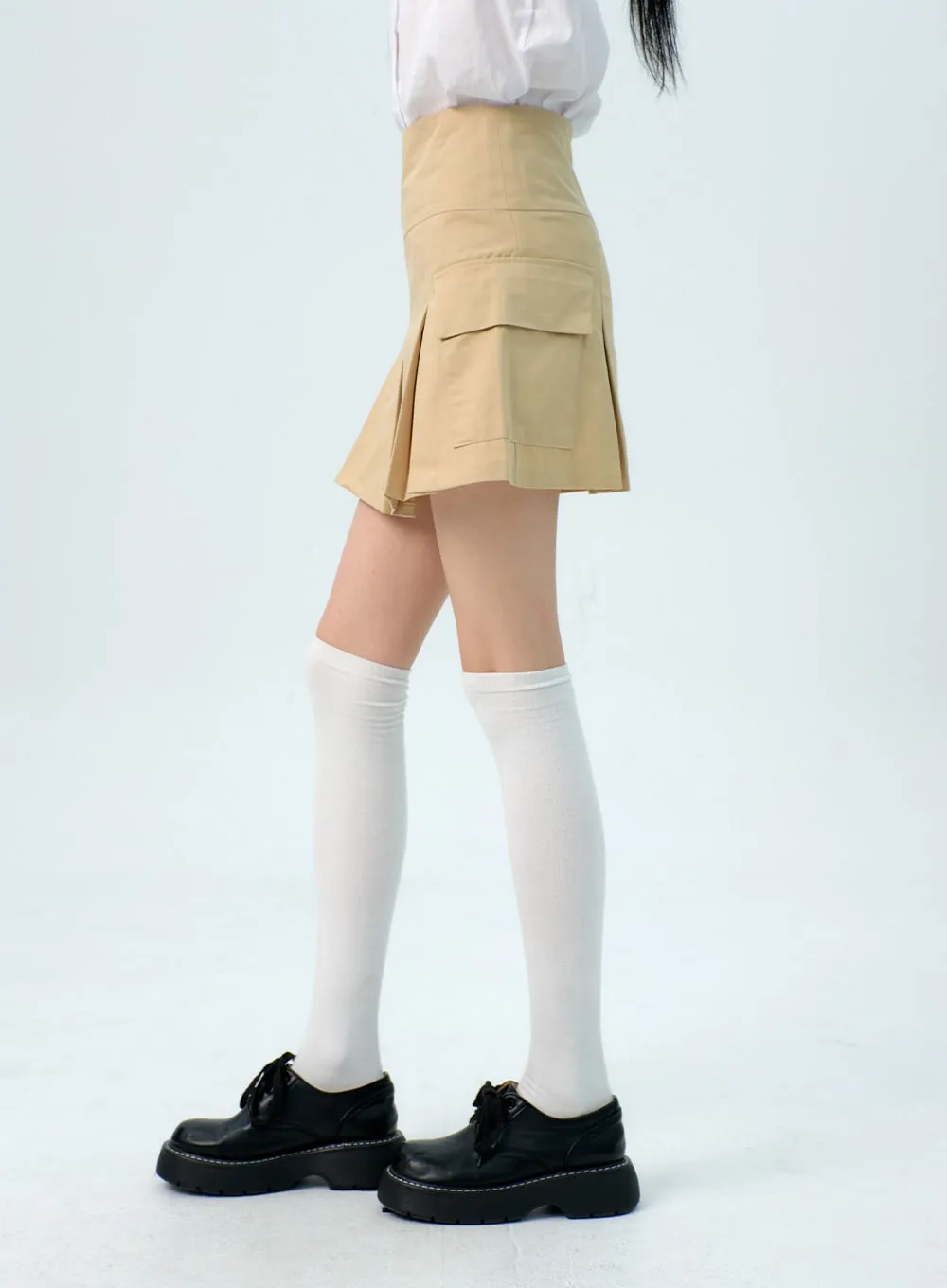 Double Pocket Pleated Mini Skirt IG312