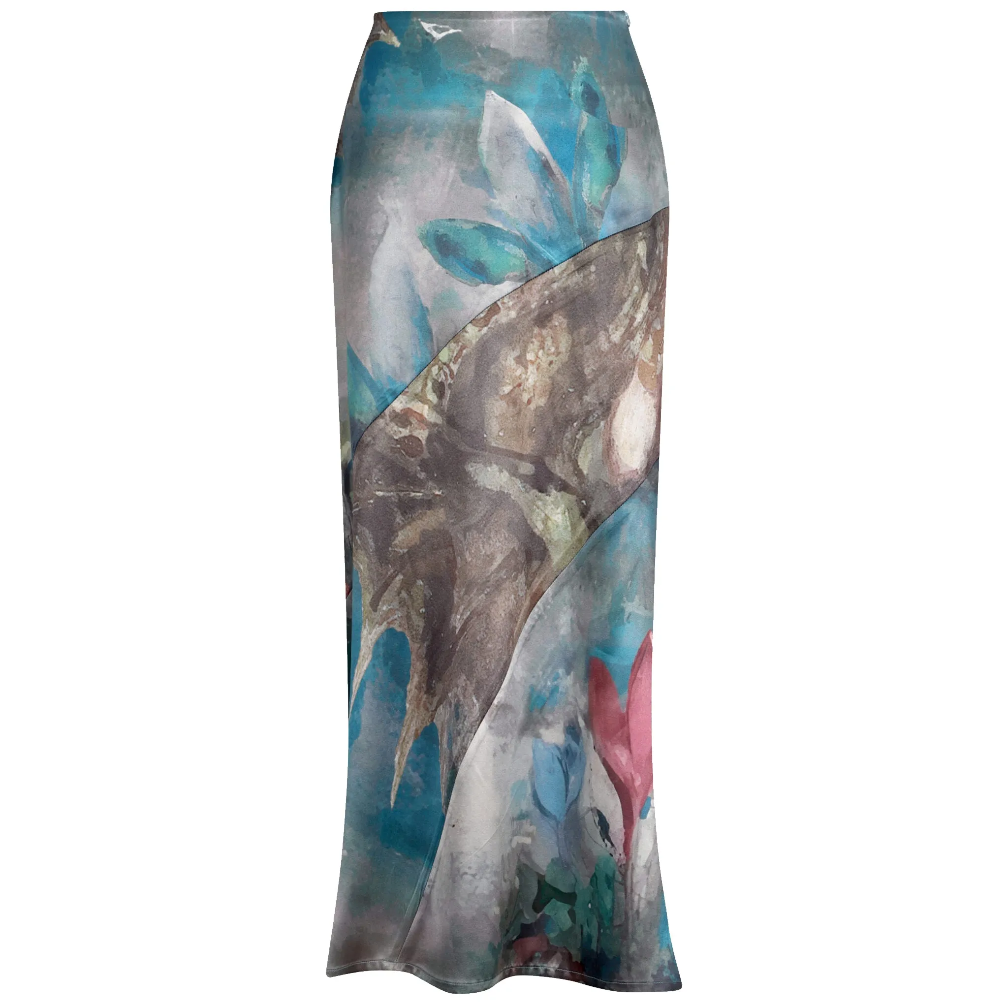 DREAM OF THE ORIENT MIDI SATIN SKIRT