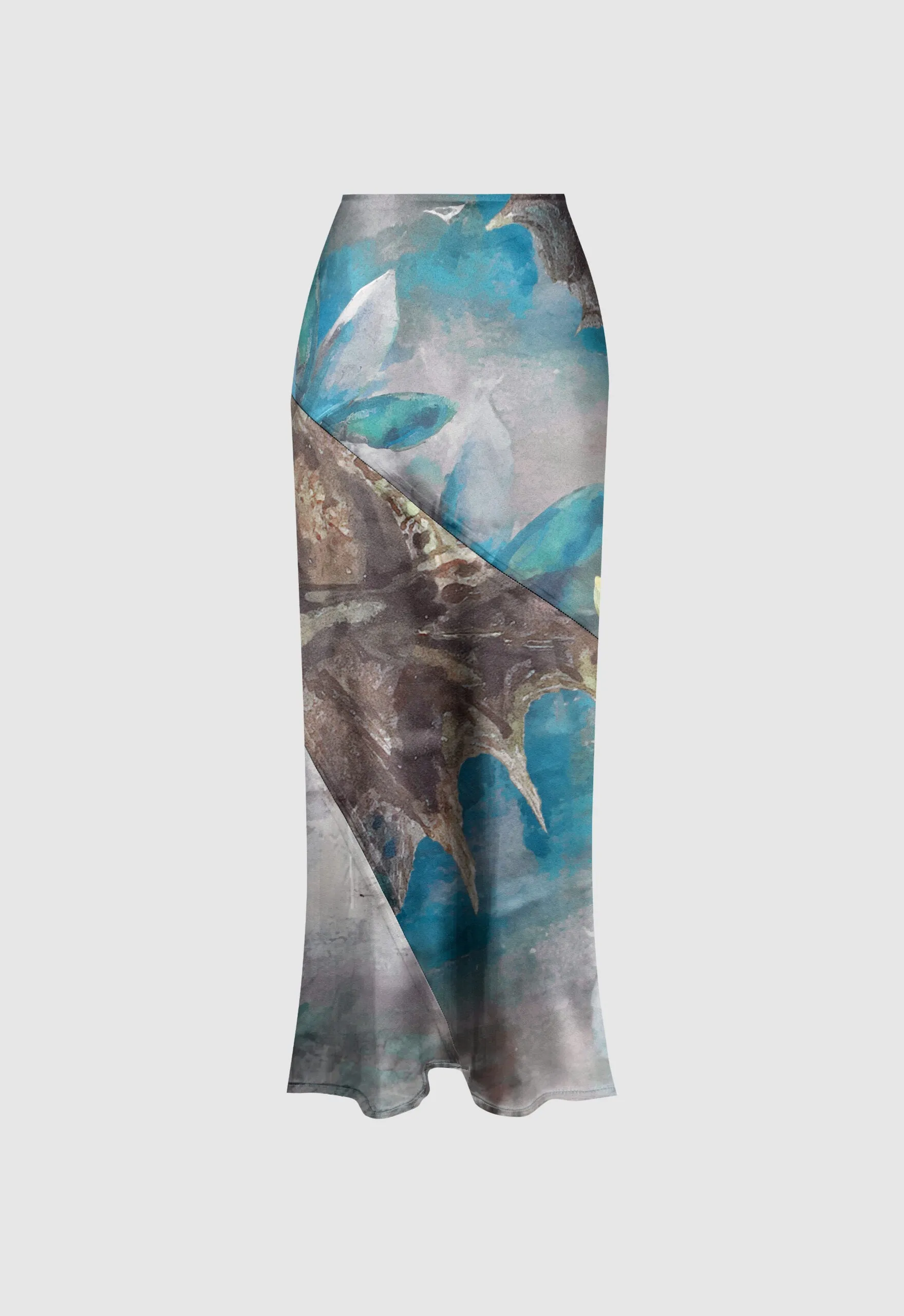 DREAM OF THE ORIENT MIDI SATIN SKIRT