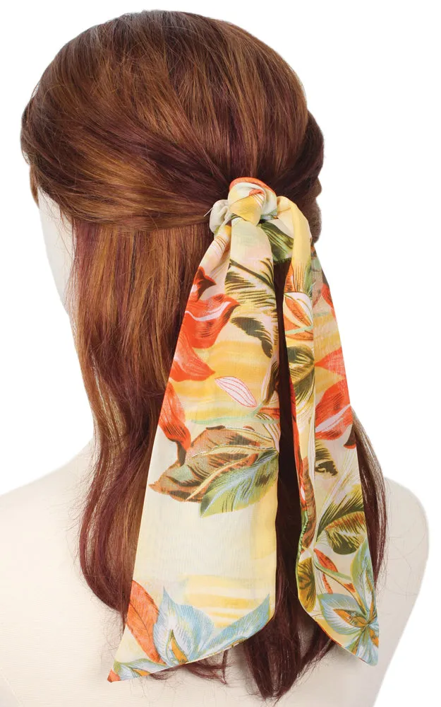 EAH2064 Leaf Print Hair Scarf (12PCS)