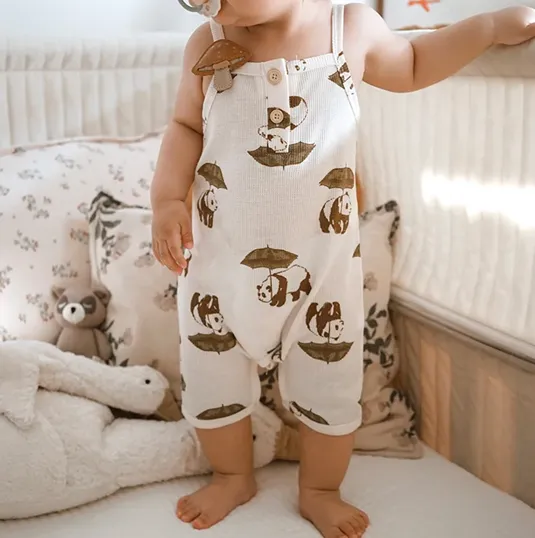 Earthy Cotton Summer Sleeveless Onesie (4 designs)