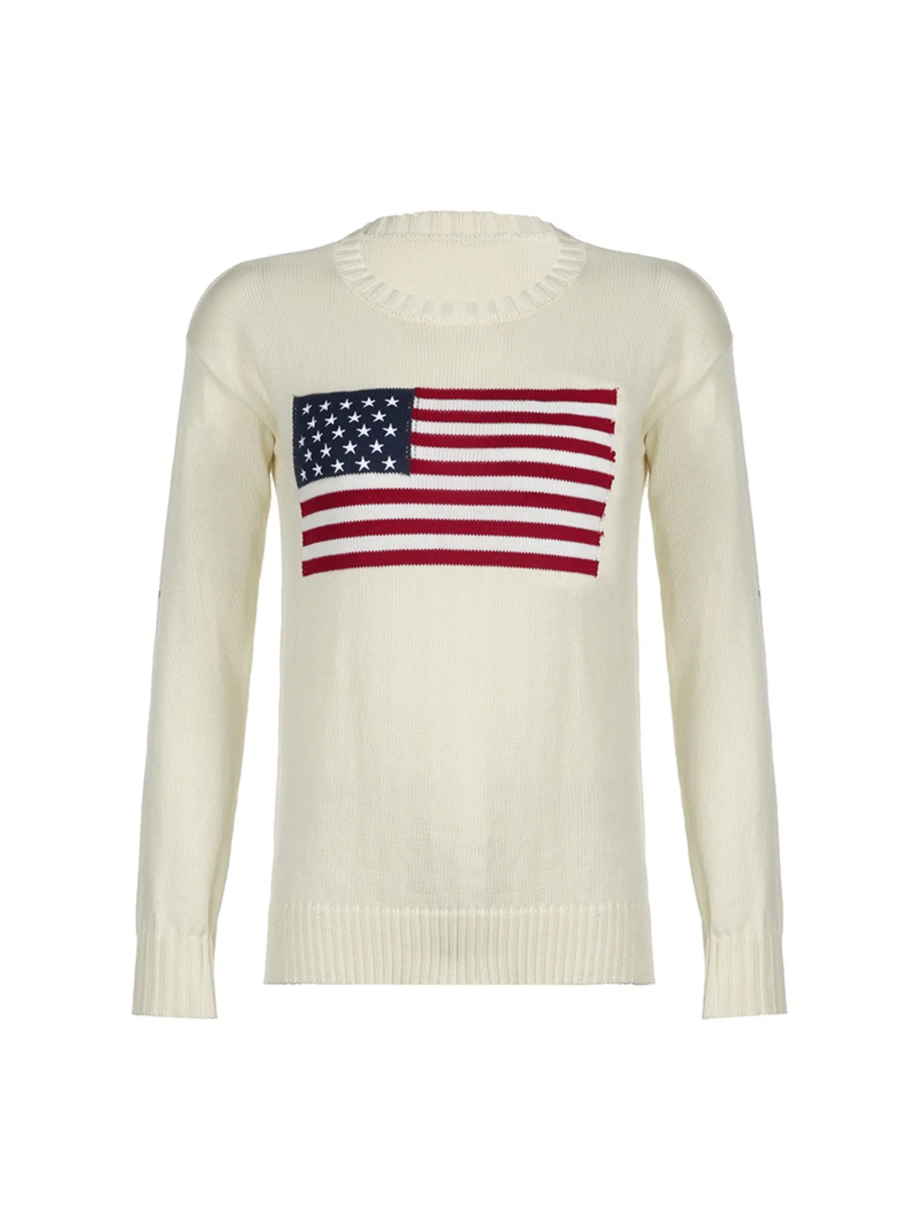 Fashionkova Mable American Flag Sweater