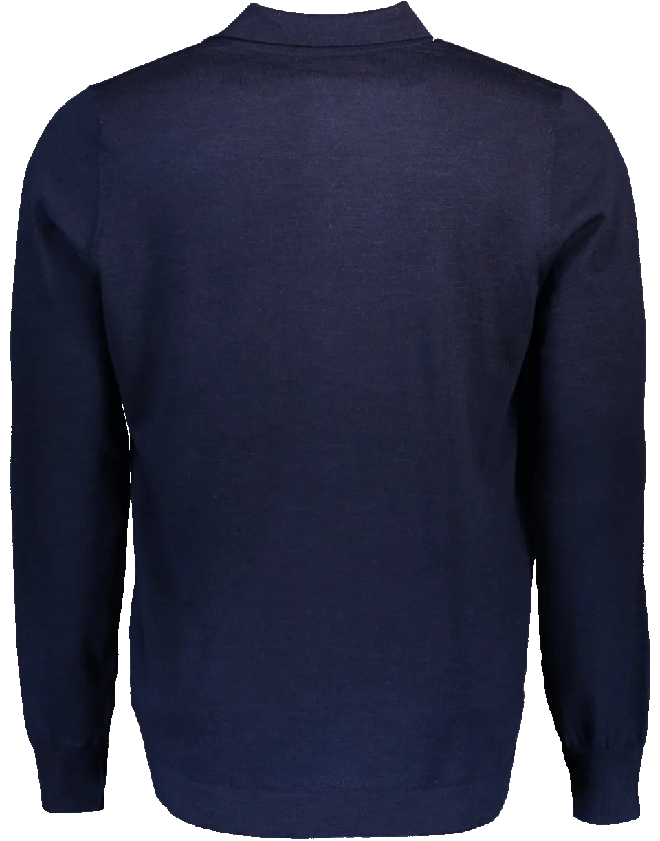 Fine Gauge Polo Sweater