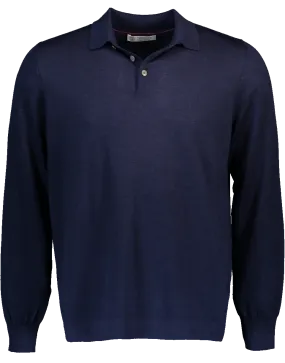 Fine Gauge Polo Sweater