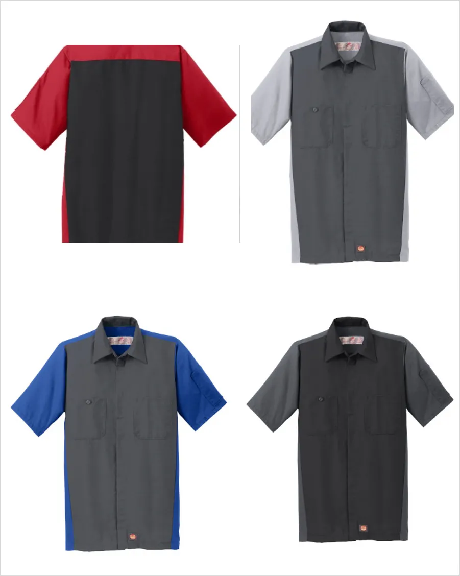 Fisher Body Red Kap Short Sleeve Two-Tone Mechanic Shirt