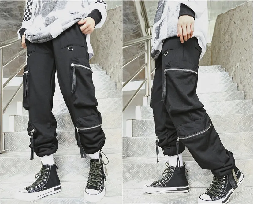 Fluorescent Multi-Pocket Sports Pants Jogger / Men's Trend Casual Pants ACW