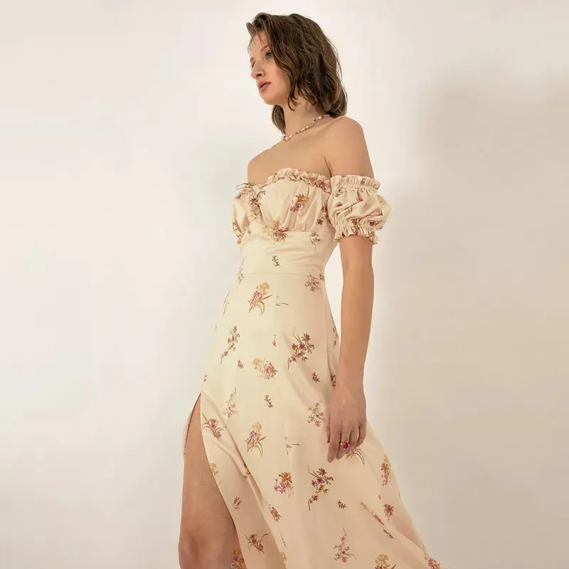 FLYTONN-Sexy spring and summer dresses, party dresses, graduation gifts,Rural Radiance Off-Shoulder Charm Dress