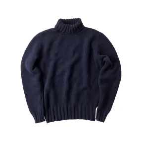 FOX x CORGI Dark Royal Blue Cashmere Roll Neck Pullover