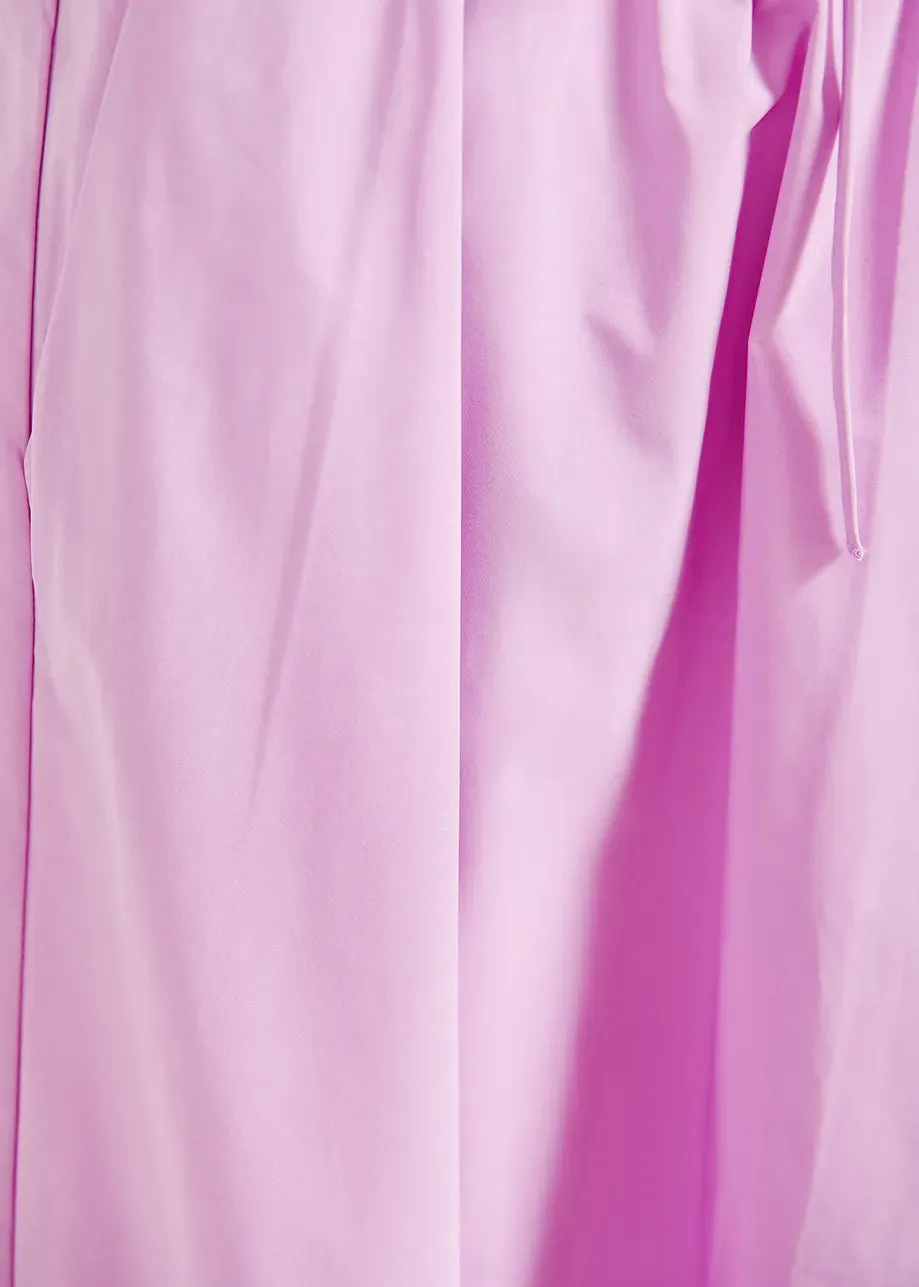 Fuchsia 'Taffata' Midi Length Skirt - Lilac