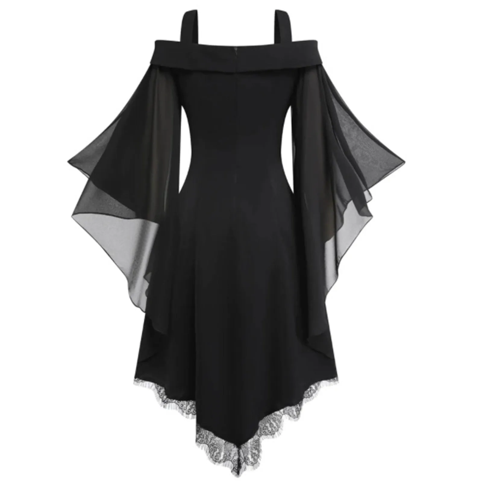 Funki Buys | Dresses | Women's Gothic Medieval Lace Up Dress