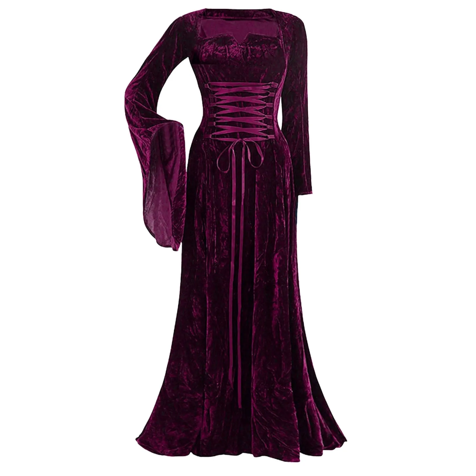 Funki Buys | Dresses | Women's Medieval Velvet Maxi Dress