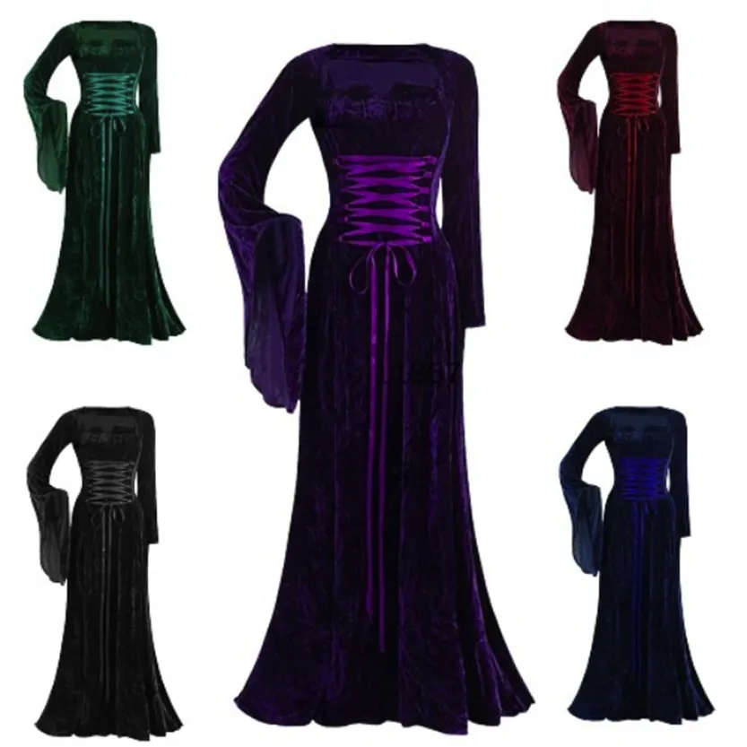 Funki Buys | Dresses | Women's Medieval Velvet Maxi Dress