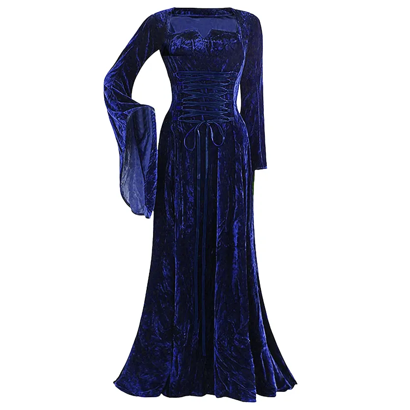 Funki Buys | Dresses | Women's Medieval Velvet Maxi Dress