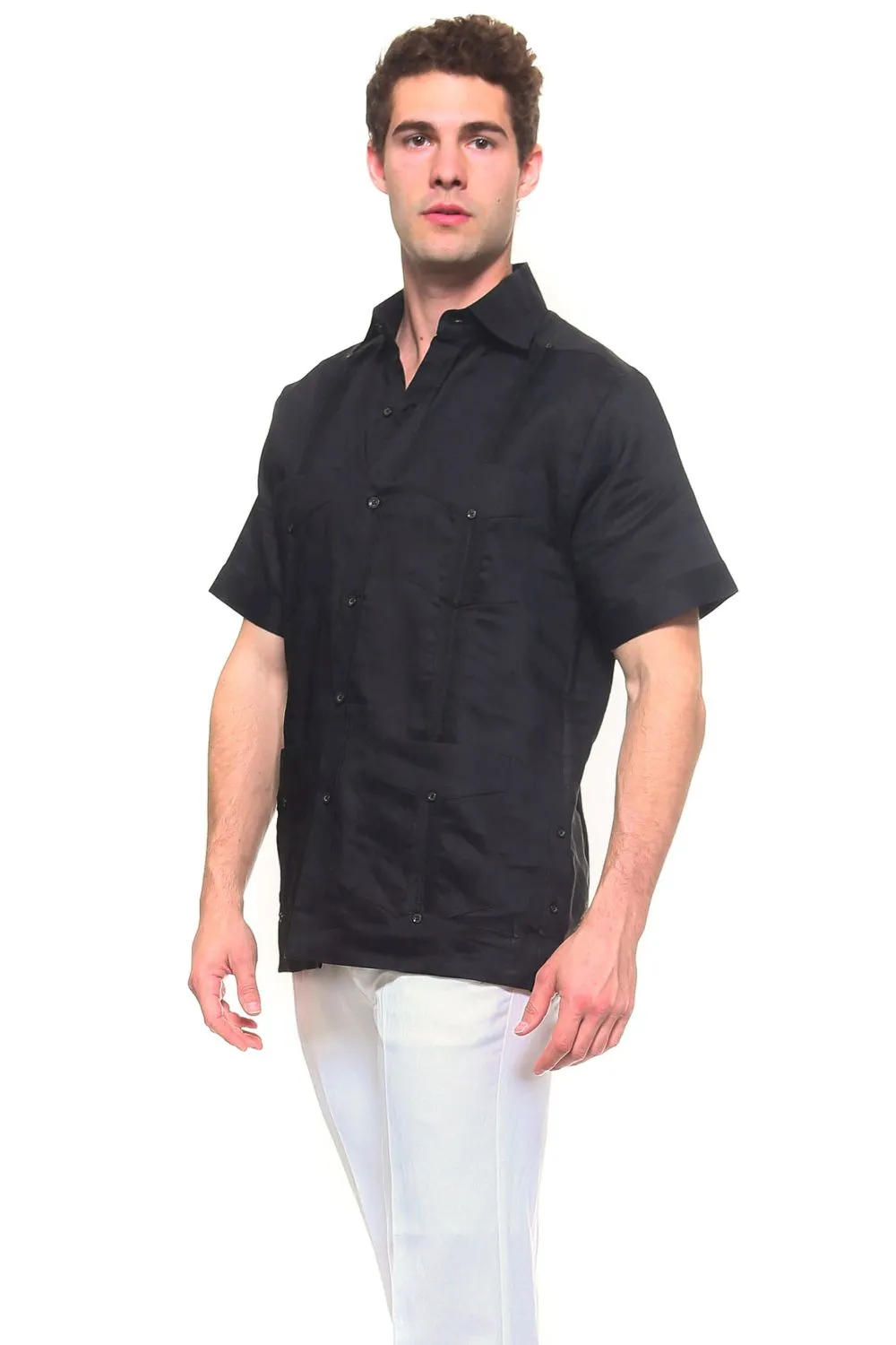 Genuine Mojito Signature Premium Collection 100% Irish Linen Classic Guayabera Shirt Short Sleeve