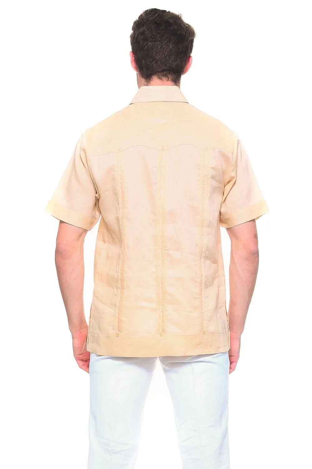 Genuine Mojito Signature Premium Collection 100% Irish Linen Classic Guayabera Shirt Short Sleeve