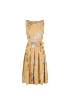 Isabella Dress - Australis Print Ochre