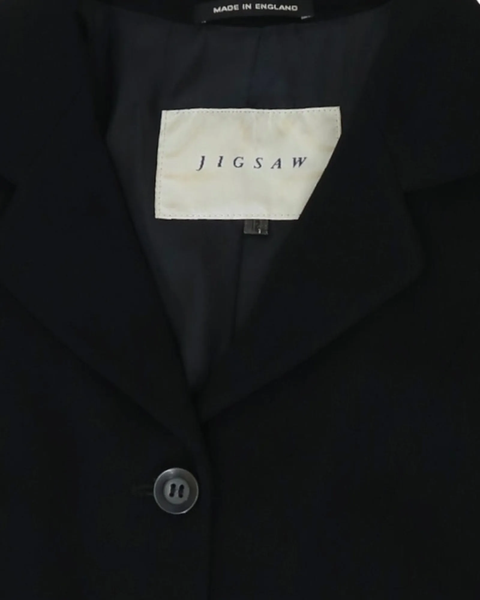 Jigsaw 2 Piece Suit in Black 100% Wool