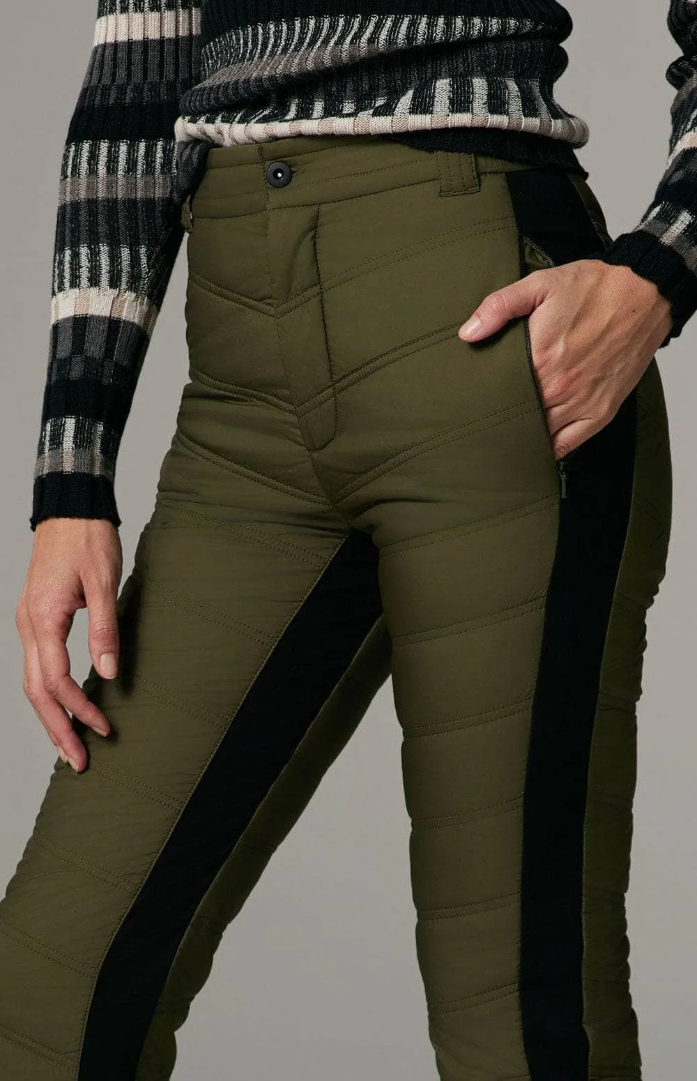 Kaja Quilted Pant | Dark Moss