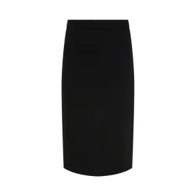 Leia Tailored Wool Crepe Skirt