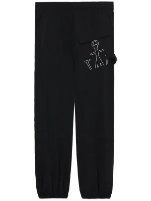 logo-embroidered elasticated-waist track pants