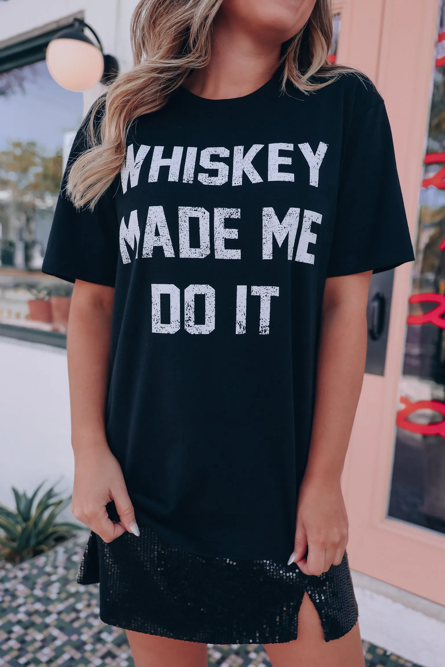 Made Me Do It Graphic Tee - Black