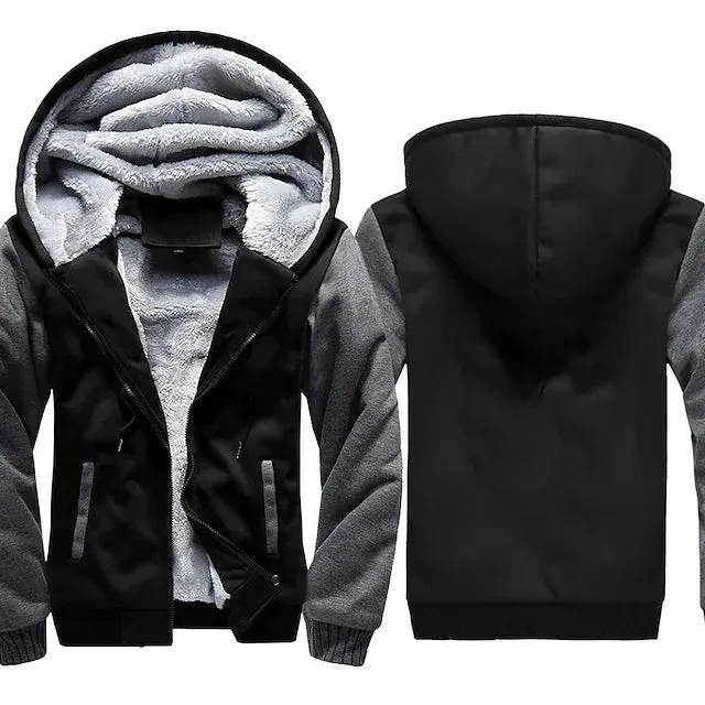 Men's Jacket Winter Camouflage Fleece Thicken Hooded Jackets Male Long Sleeve Coat Casual Zip Up Hoodies Streetwear Men's Coats