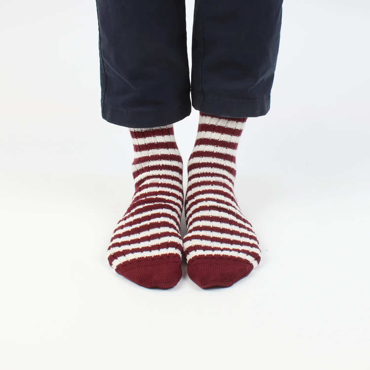 Men's Sailor Stripe Pure Cotton Boot Socks