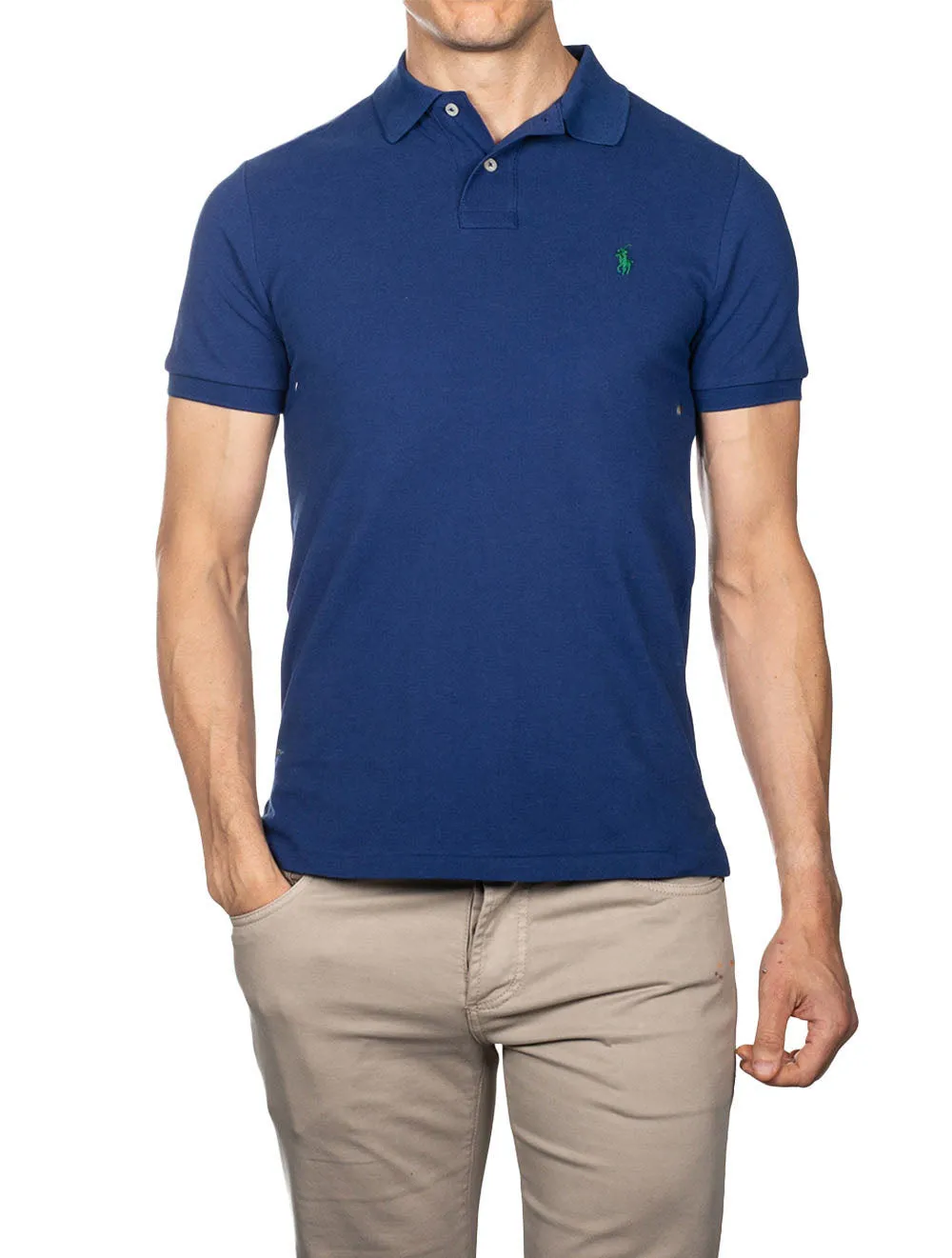 Mesh Polo Shirt Dark Blue