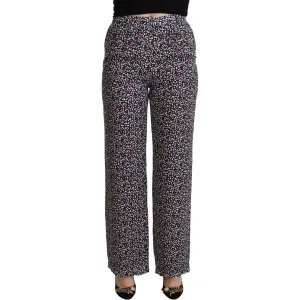 Michael Kors Elegant High Waist Straight Black Trousers