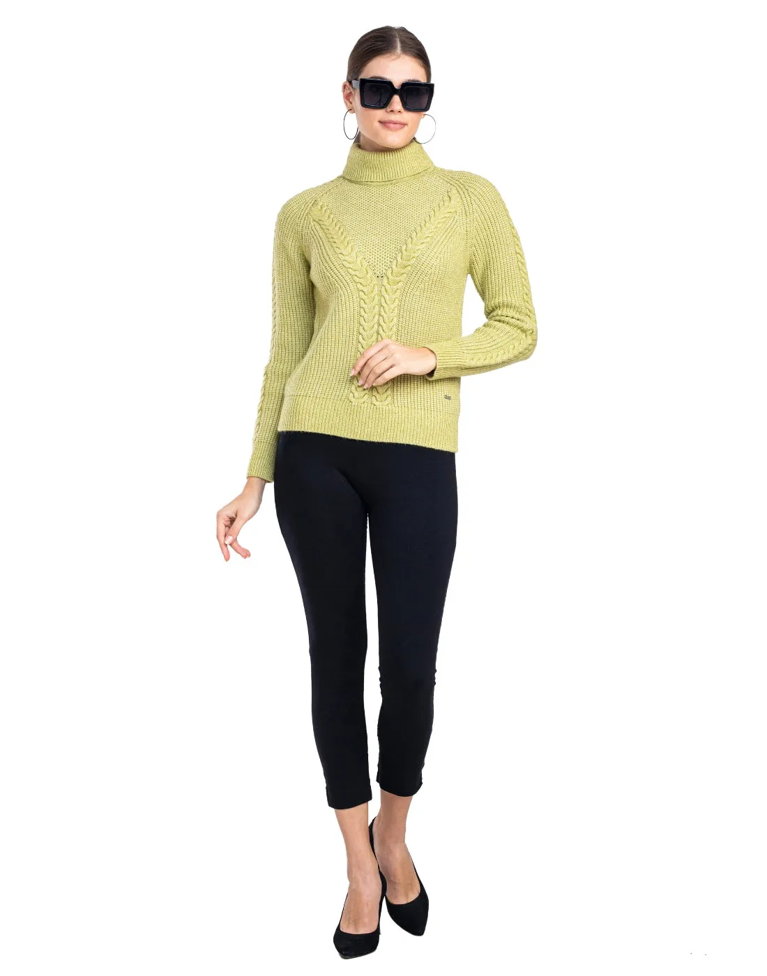 Moda Elementi Knitted sweaters pullover styles Lime