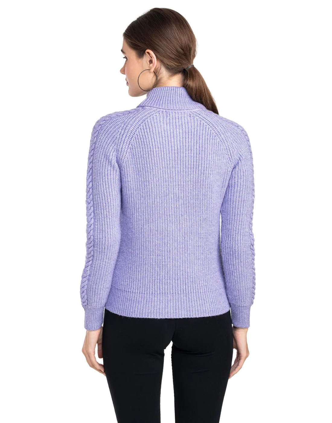 Moda Elementi Knitted sweaters pullover styles Mouve