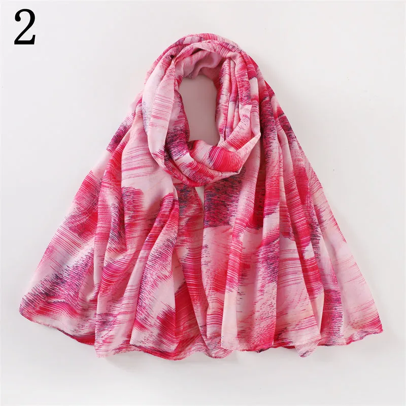 MYP012   Oil painting printed scarf dyed starry sky shifting sand scarf