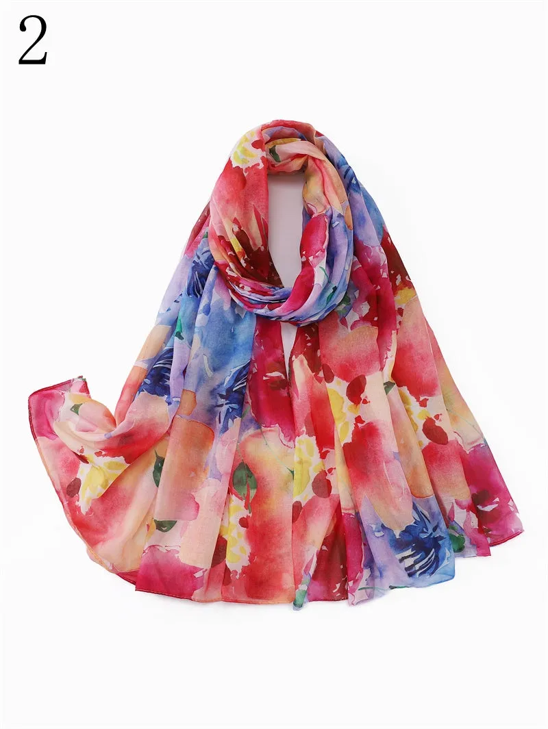 MYP026  Starry sky fringe printed scarf