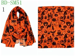 MYP046  Halloween fashion printed scarf