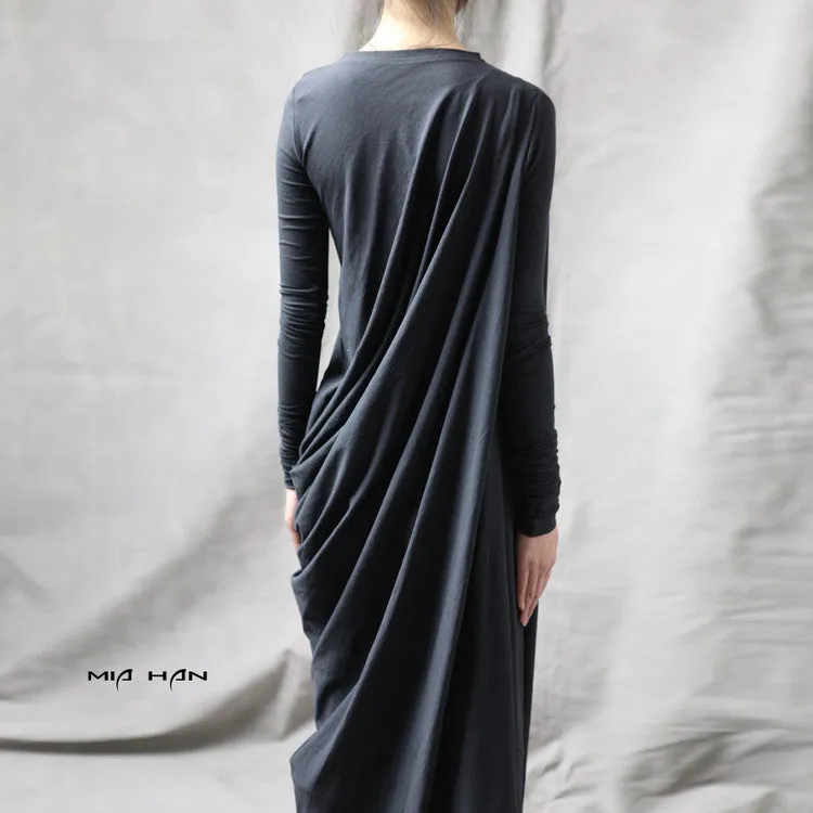 Original Ofelya Design Miracles Asymmetric Stretch Viscose Jersey Cotton Dress