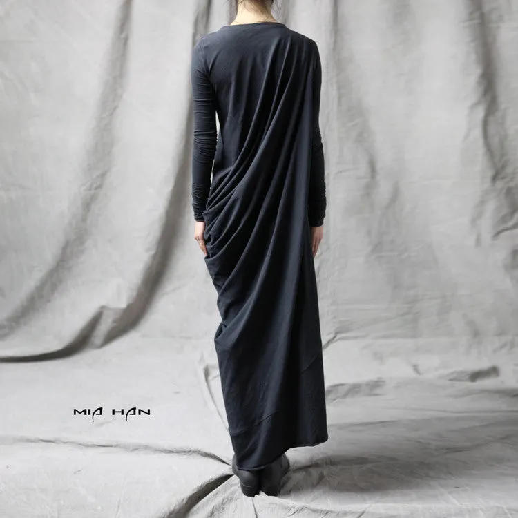 Original Ofelya Design Miracles Asymmetric Stretch Viscose Jersey Cotton Dress