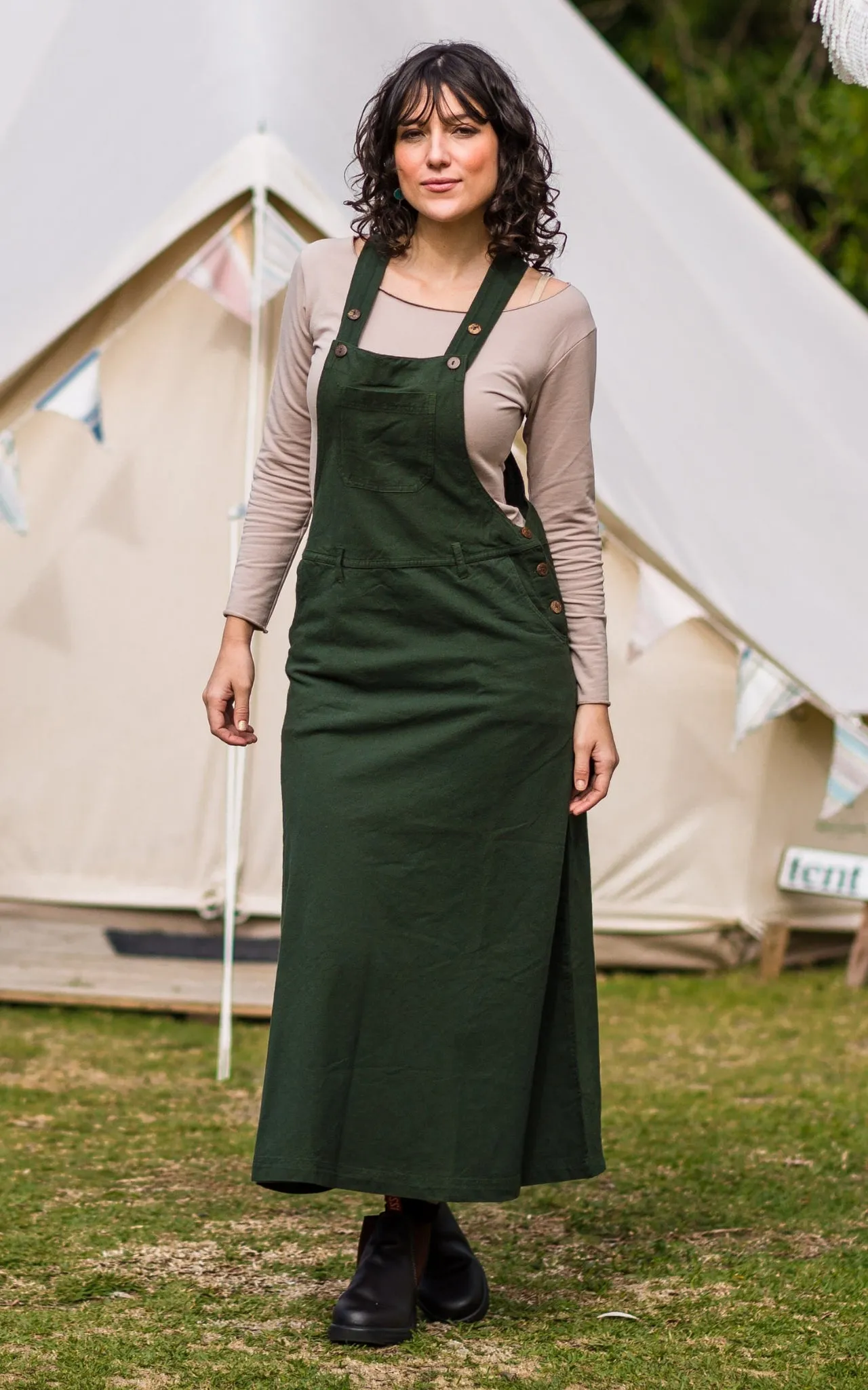 Overall Maxi Dress - Green