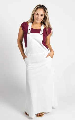 Overall Maxi Dress - White