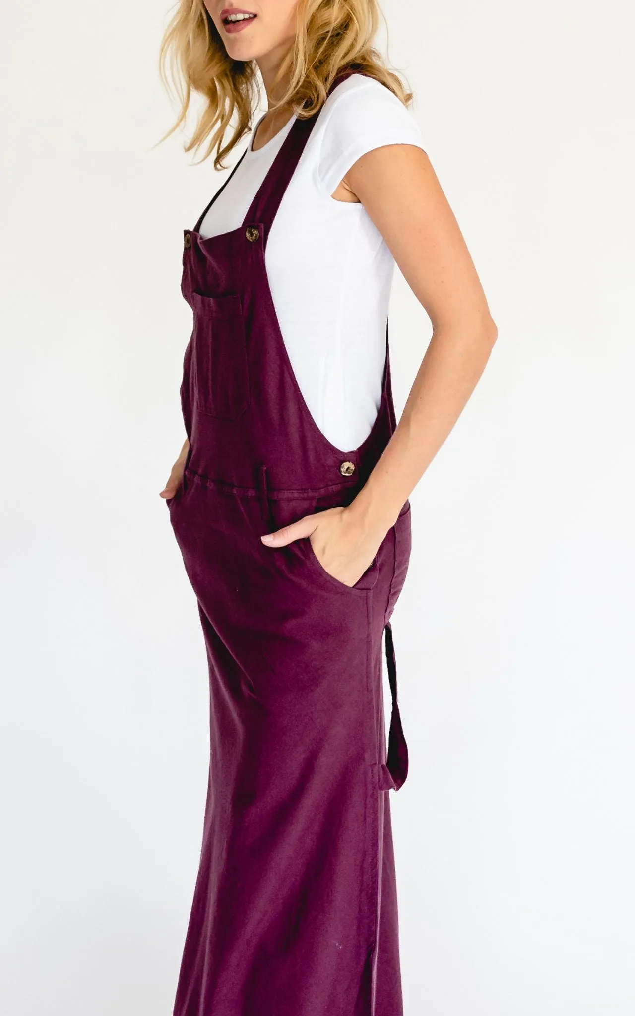 Overall Maxi Dress - Wine