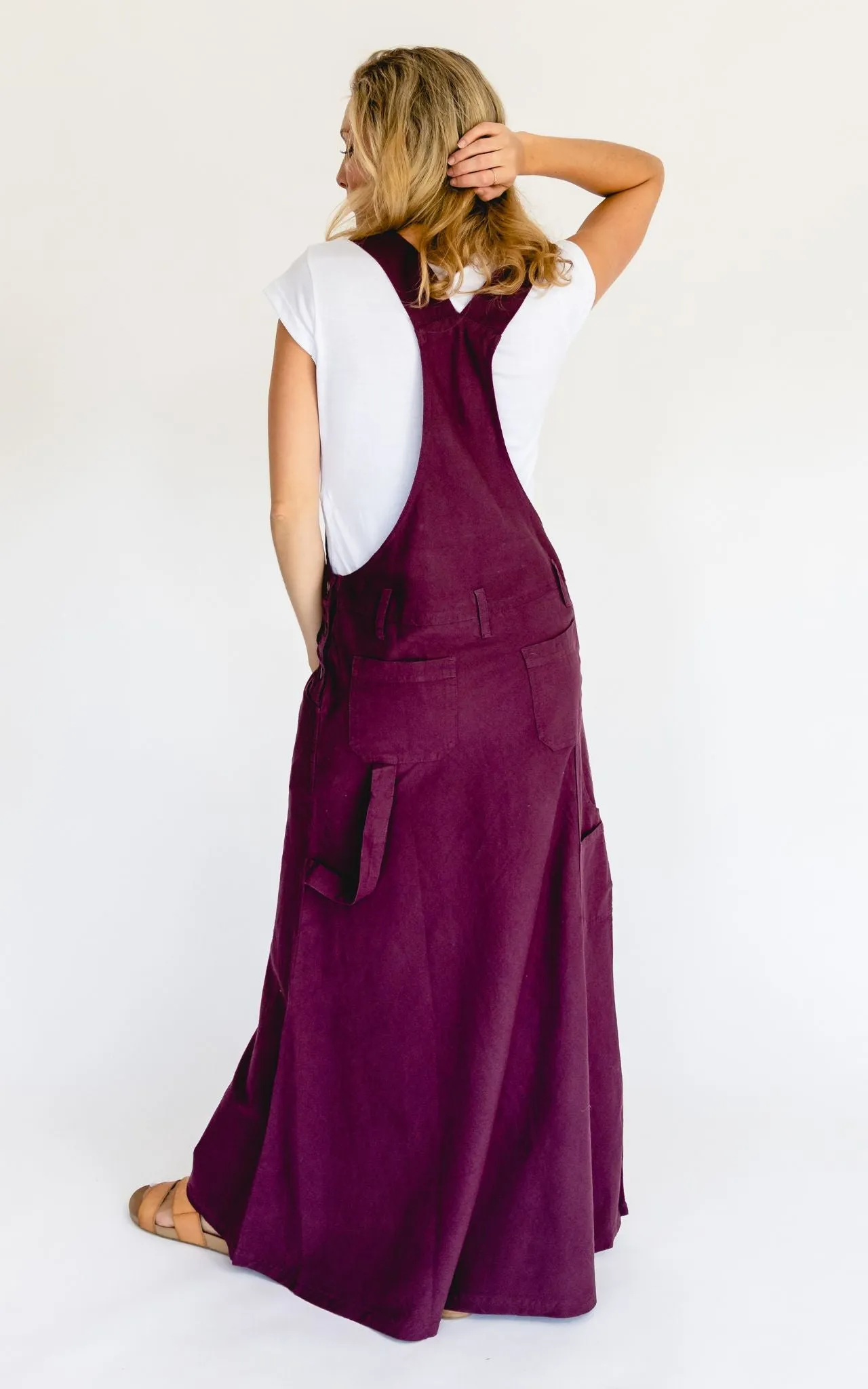 Overall Maxi Dress - Wine